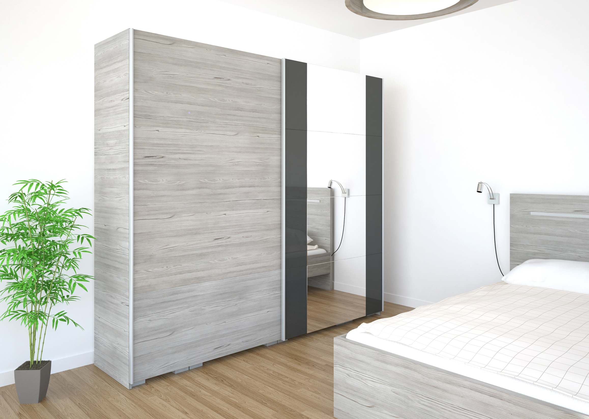 Malibu  gardrób  2 sor magasfényű betéttel - Image 6