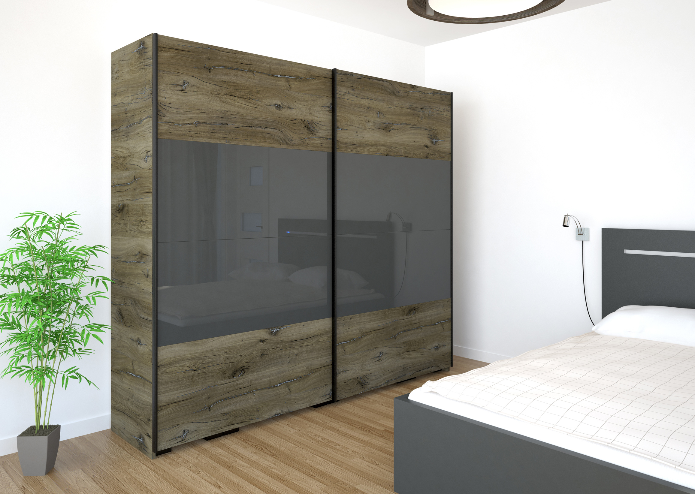 Malibu  gardrób  2 sor magasfényű betéttel - Image 4