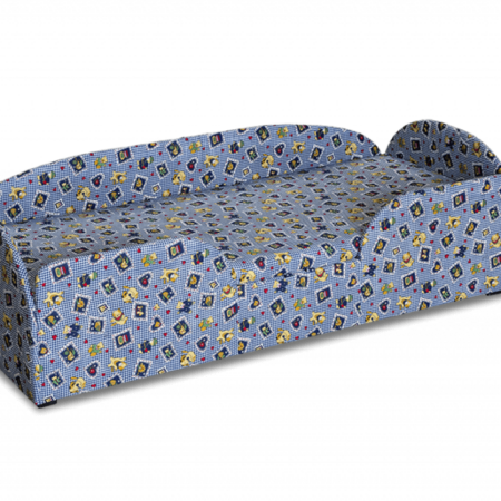 Körbetámlás gyerekheverő szivacsos, karton szövetes!